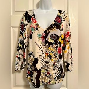 Cabo V neck embellished top